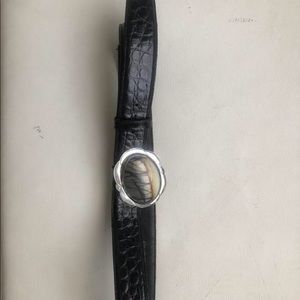 Di Cori Cocodrile Belt With Sterling Buckel